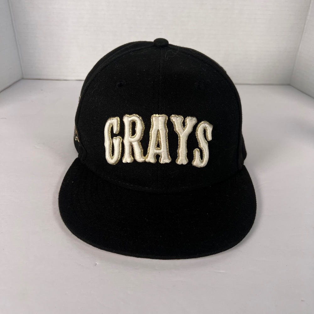 Ebbets Field Flannels Grays Baseball Cap Size 7 1/8‎ Black Josh Gibson